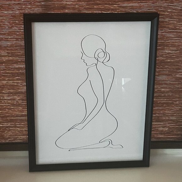 NWT Nude Line Art Female Silhouette Outlined Drawing - Picture 2 of 10